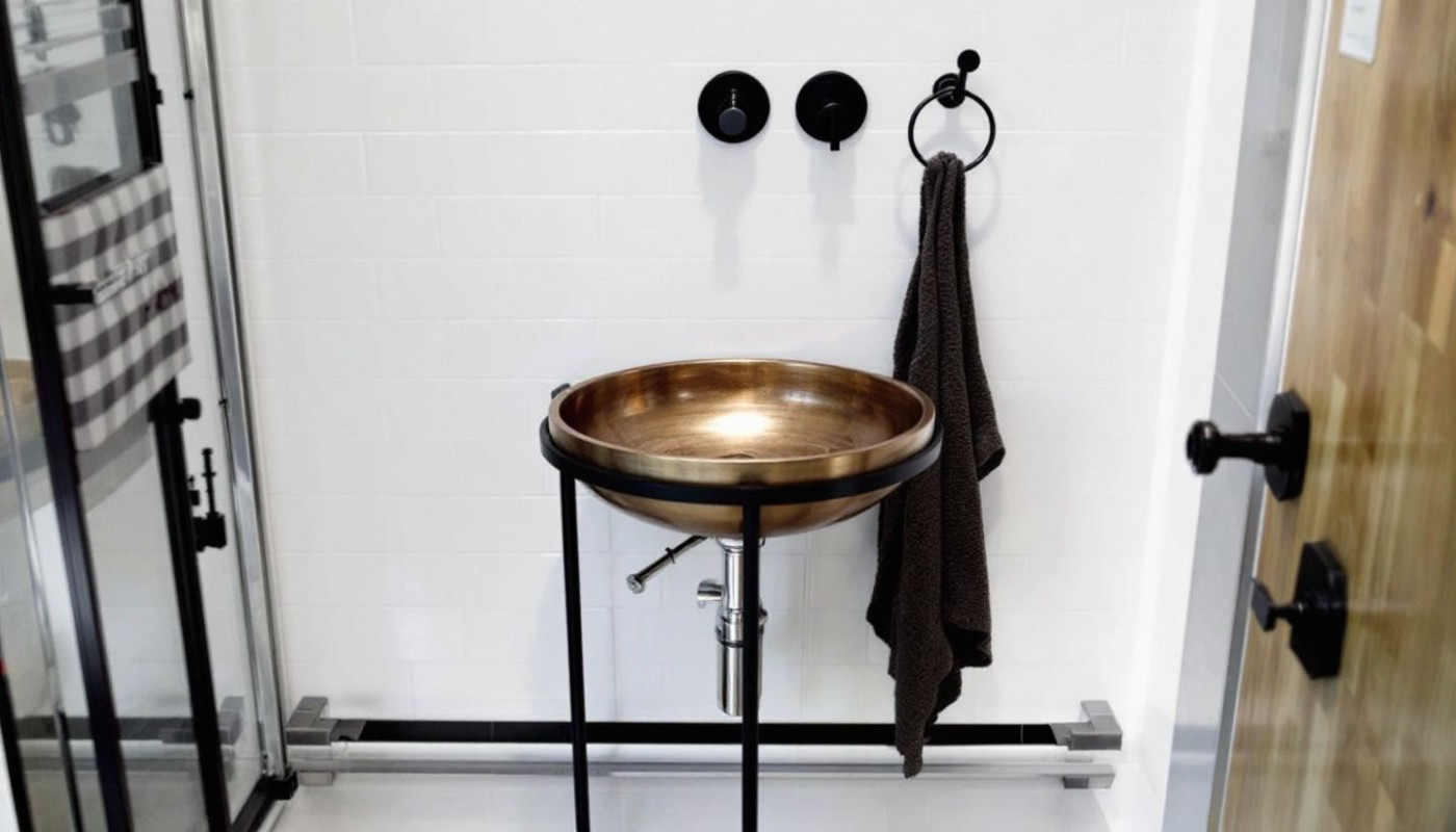 Comment intégrer un lavabo totem design et pas cher dans une petite salle de bain ?